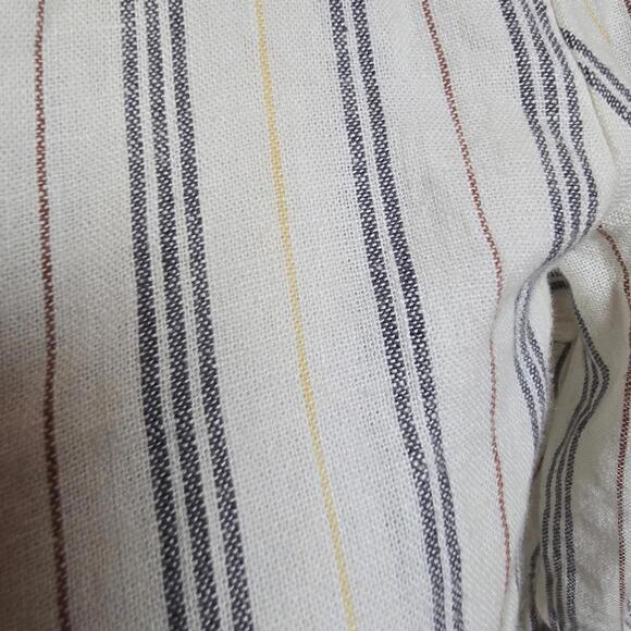 Abercrombie & Fitch Striped Wrap Blouse - White and Gray - Picture 4 of 7